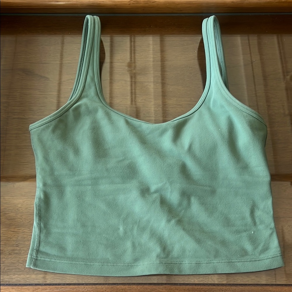 Aritzia TNActionGreen Sleeveless Crop Top